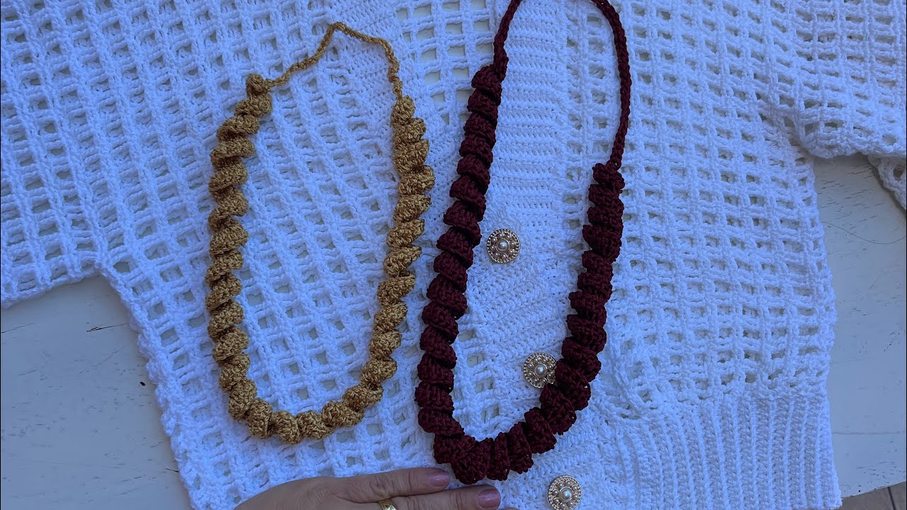 Colar em crochê ! Acessório em crochê ! Joias em croche!