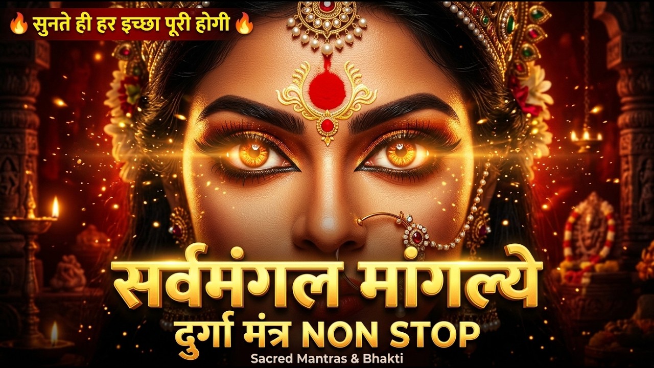 Sarva Mangala Mangalye Durga Mantra |सर्वमंगल मांगल्ये दुर्गा मंत्र | Powerful Durga Mantra Non Stop