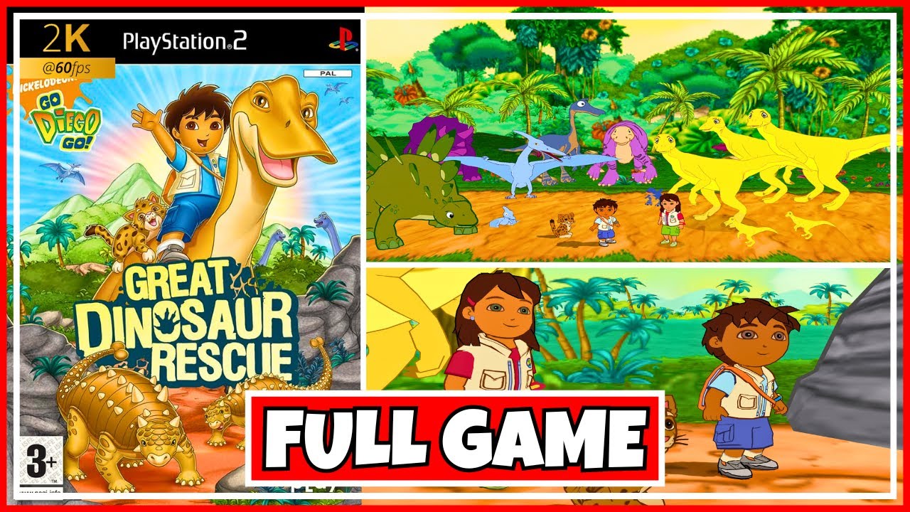Go Diego Go: Great Dinosaur Rescue - FULL GAME - PS2 (PCSX2) - (No Commentary) - [2K 60FPS]