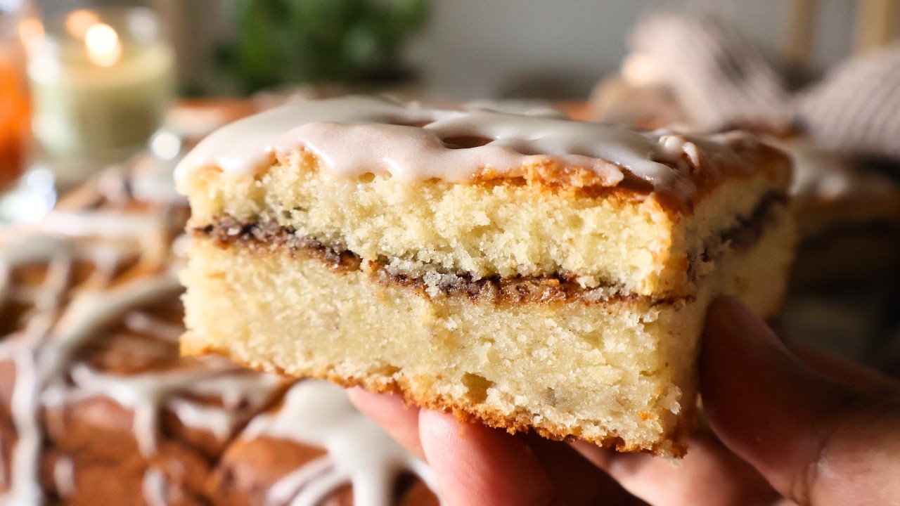 Cinnamon Swirl BANANA CREAM CHEESE Cake