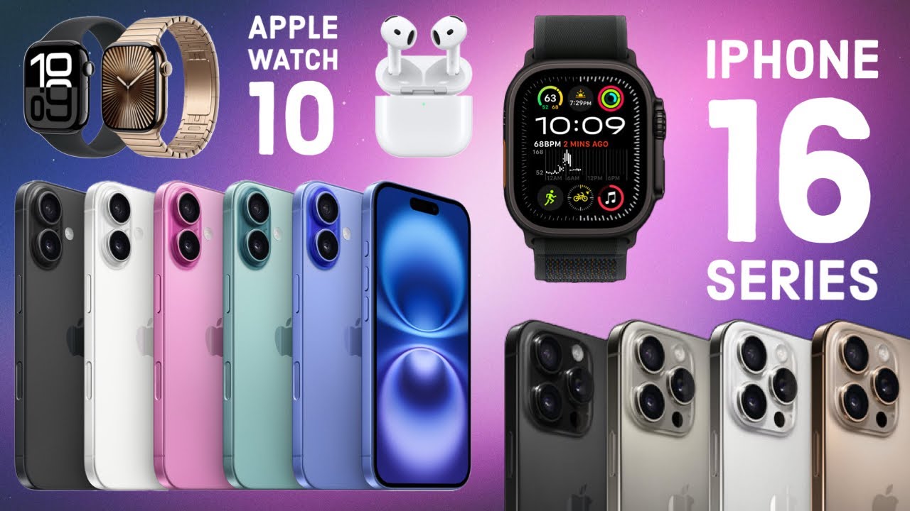 iPhone 16 Series Officially Launched with Camera Control | AirPods 4 | Apple Watch 10 in Telugu
