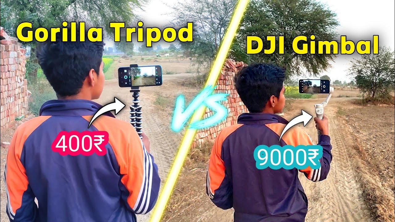Gorilla Tripod vs DJI OM4 Gimbal | Gimbal Video Shooting | How to Use Gimbal