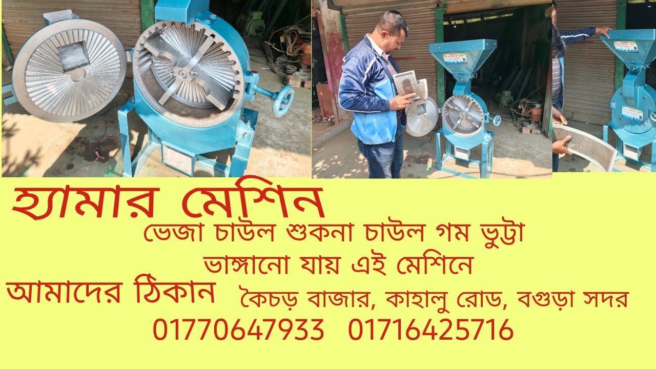 সাইক্লোন হেমার মেশিন গম ভুট্টা ভেজা চাউল ভাঙানো