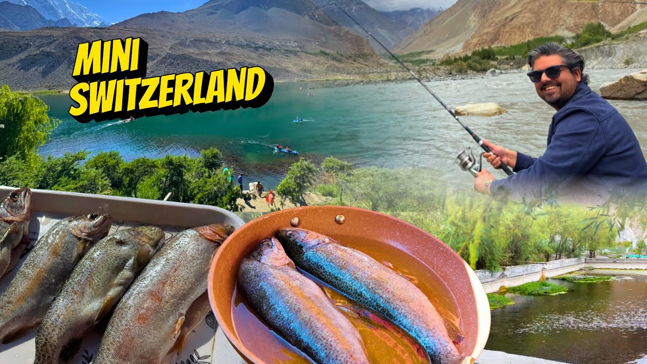Fishing at Mini Switzerland | Cooking Trout at Borit Lake | Unseen Hunza | Food With Saad Raja