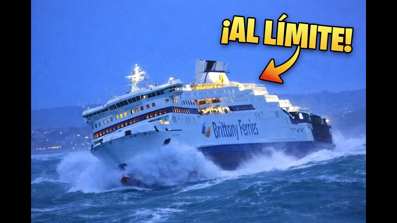 😮¡Las olas casi vuelcan el Ferry! -  Saliendo de la Bahía de Santander con Temporal