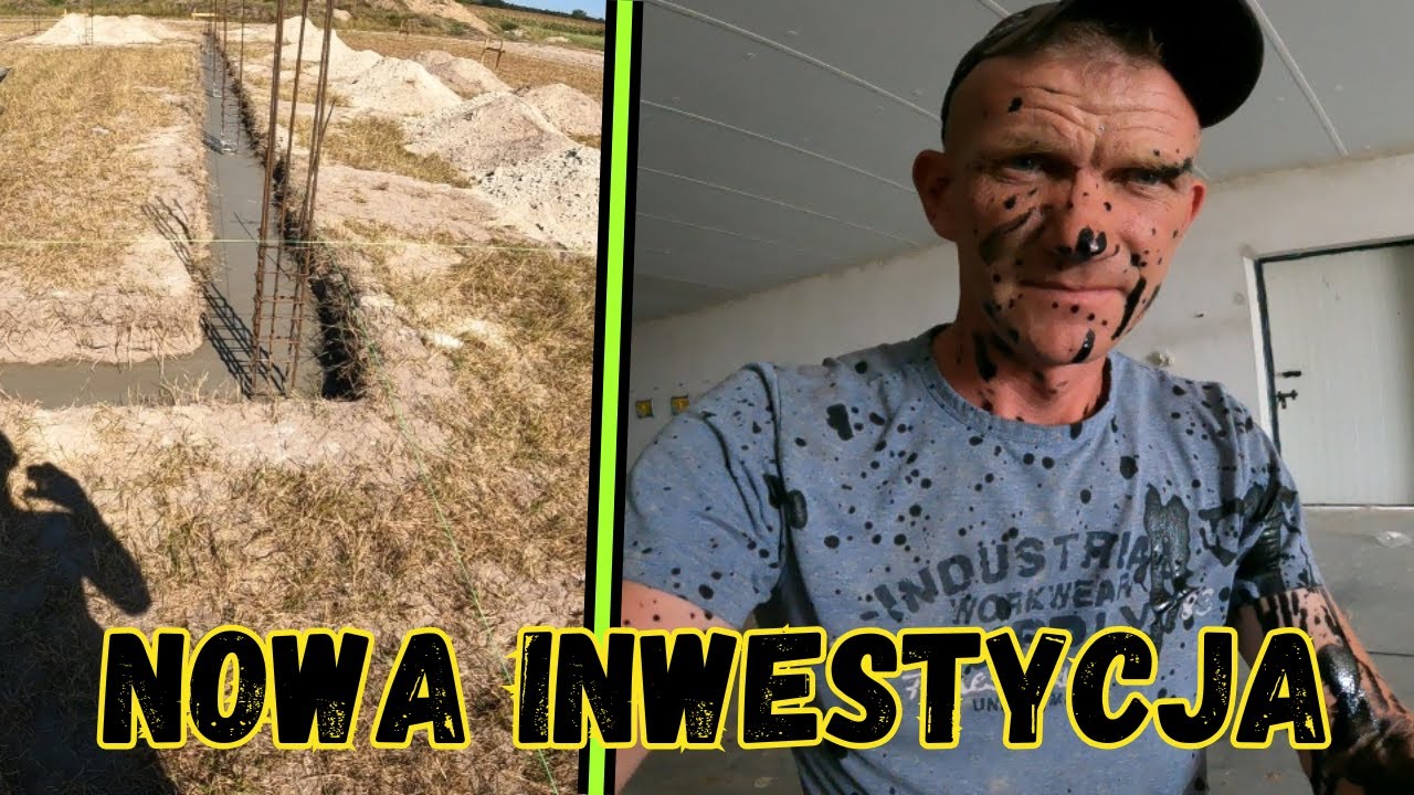 Zaczynamy nową budowę.Betonowanie ławy fundamentowej. Mały serwis olejowy ładowarki.