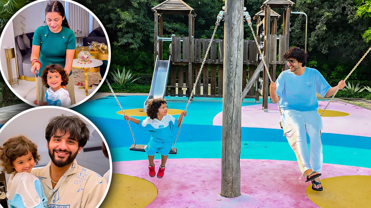 Bahut din baad Abhishek & Asher ghar aaye , Nischay & Asher kitne cute lag rahe hain 