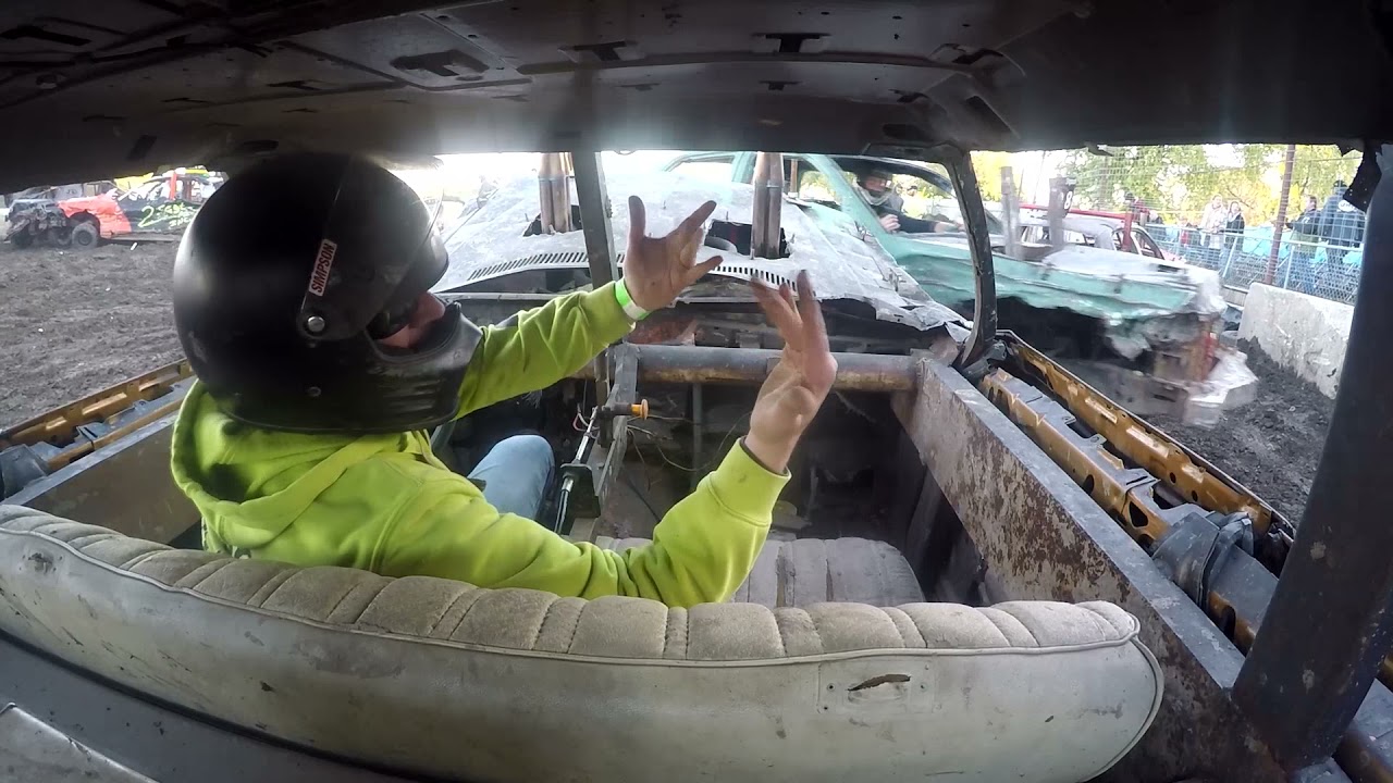 Tri-County Scare at the Fair Demo Derby 2021 Joe Jackson In Car Cam