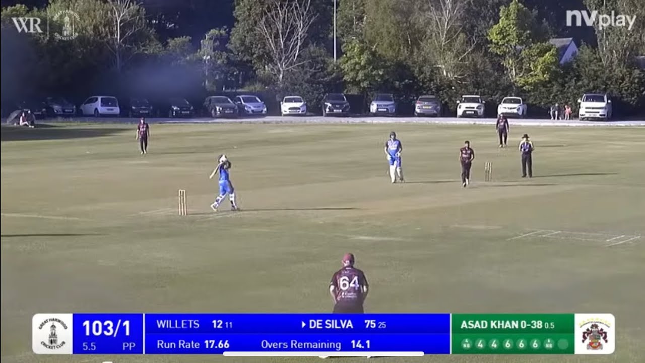 Thikshila de Silva hits 44 in a single over - Great Harwood CC vs Accrington CC