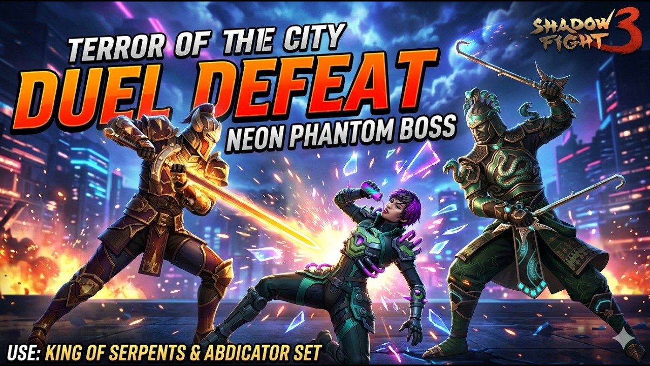 Terror Of the City Duel |  Defeat neon Phantom boss | Shadow Fight 3