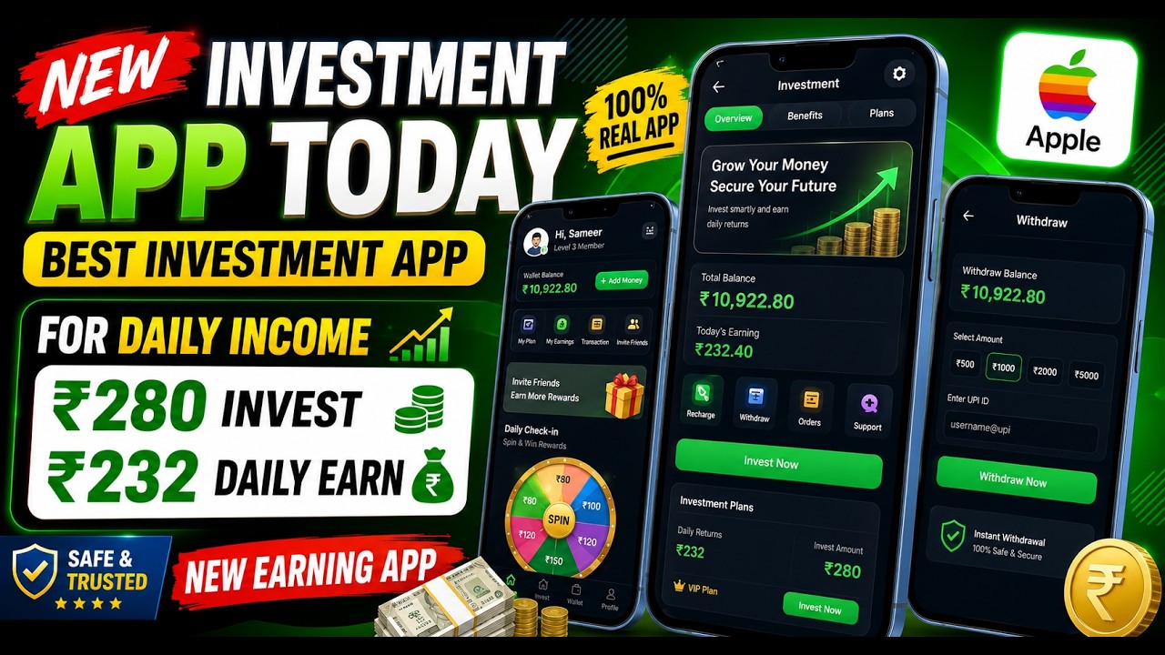 🔴 New investment app today | best investment app for daily income | 💵 apple new earning app #earn