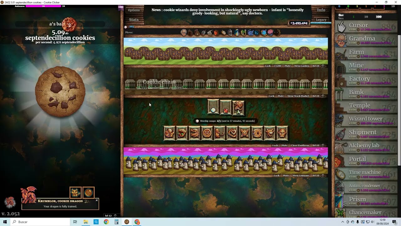 Seven horseshoes strategy - Cookie clicker (read first line of description)