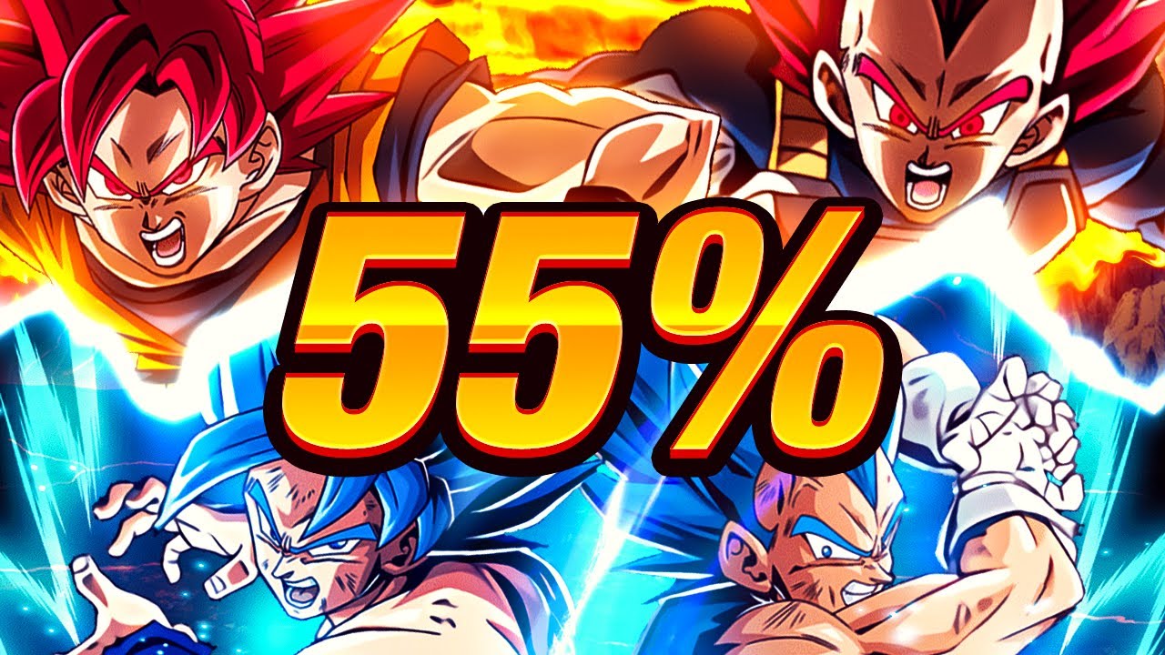 PEAK POWER! HOW GOOD ARE LR GOD GOKU & GOD VEGETA WITHOUT DUPES? 55% (DBZ: Dokkan Battle)