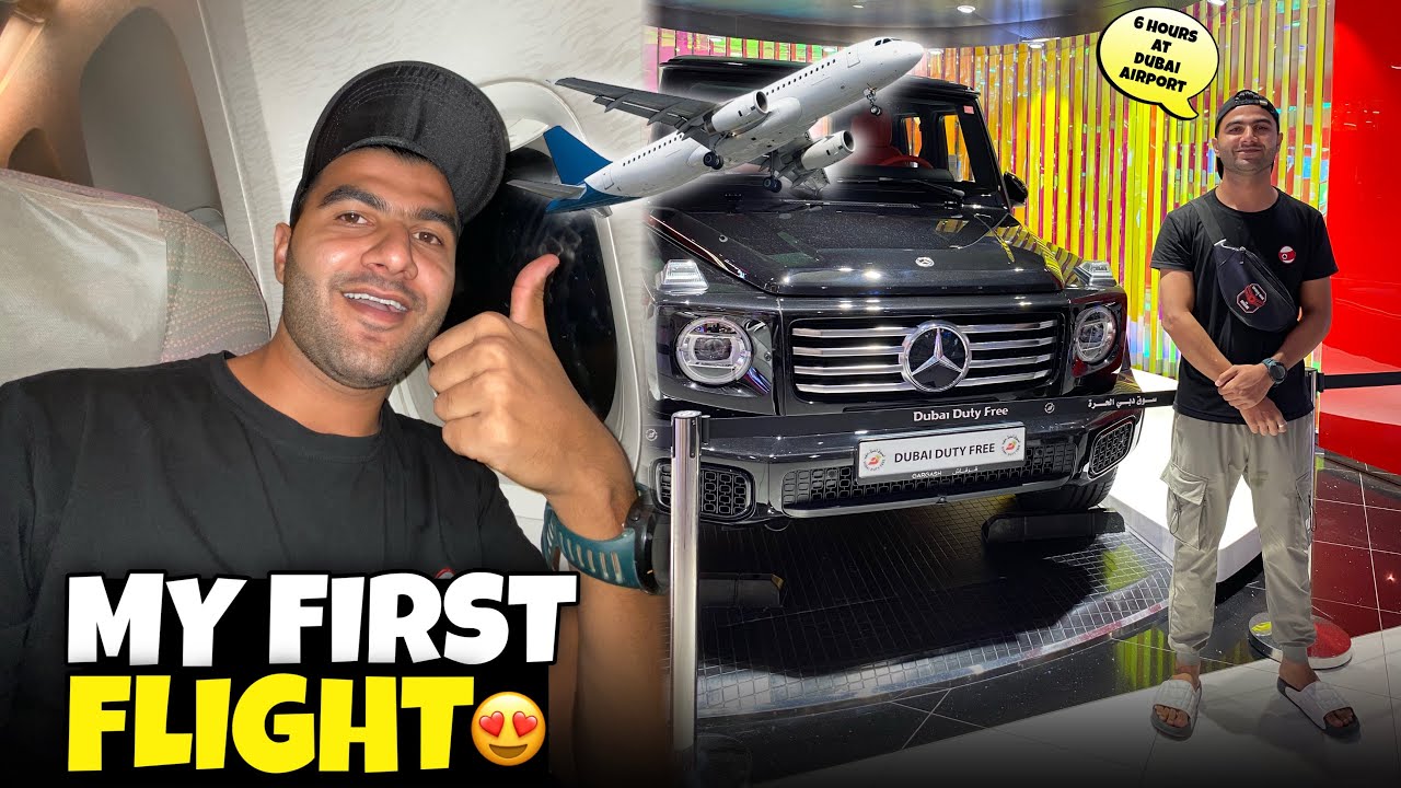 MY FIRST FLIGHT EXPERIENCE 😍DUBAI AIRPORT PAR VIP SETUP HOGYA🤩| SHAZI BHAI OFFICIAL
