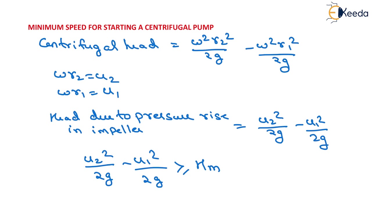Minimum Speed for Starting a Centrifugal Pump - Centrifugal Pumps - Applied Hydraulics
