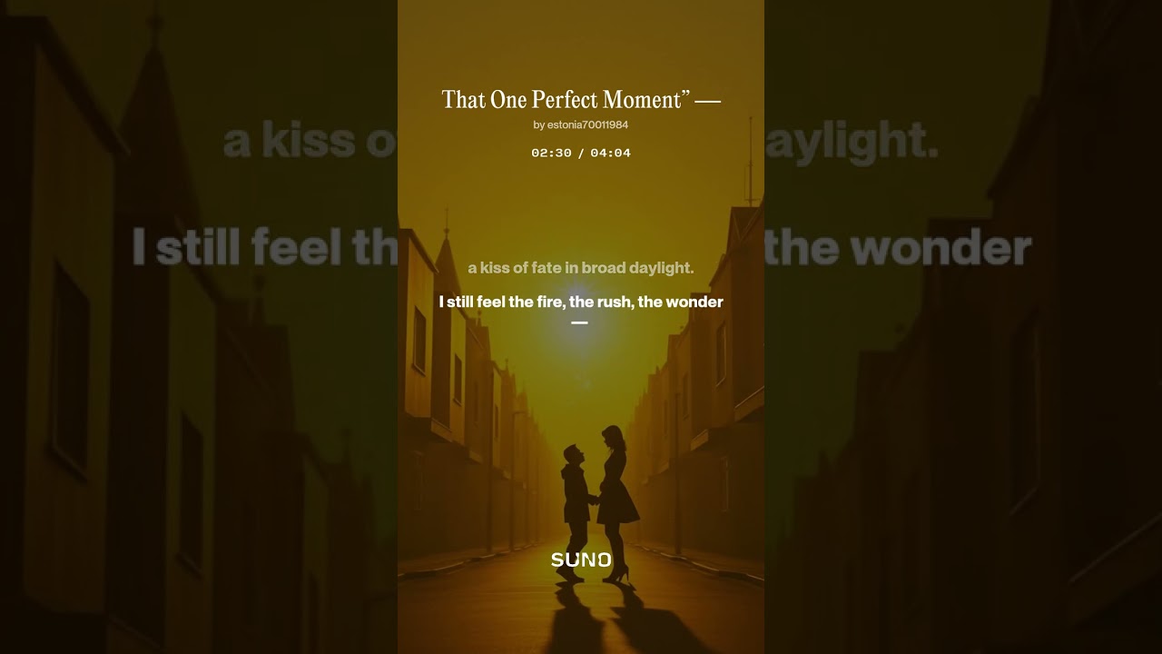 That One Perfect Moment” —