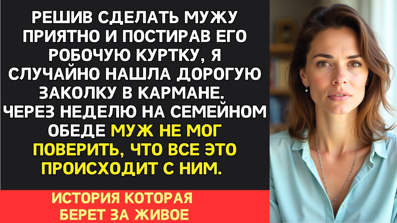 Стирая куртку мужа, я нашла дорогую заколку в кармане. А через неделю, когда вся наша семья...