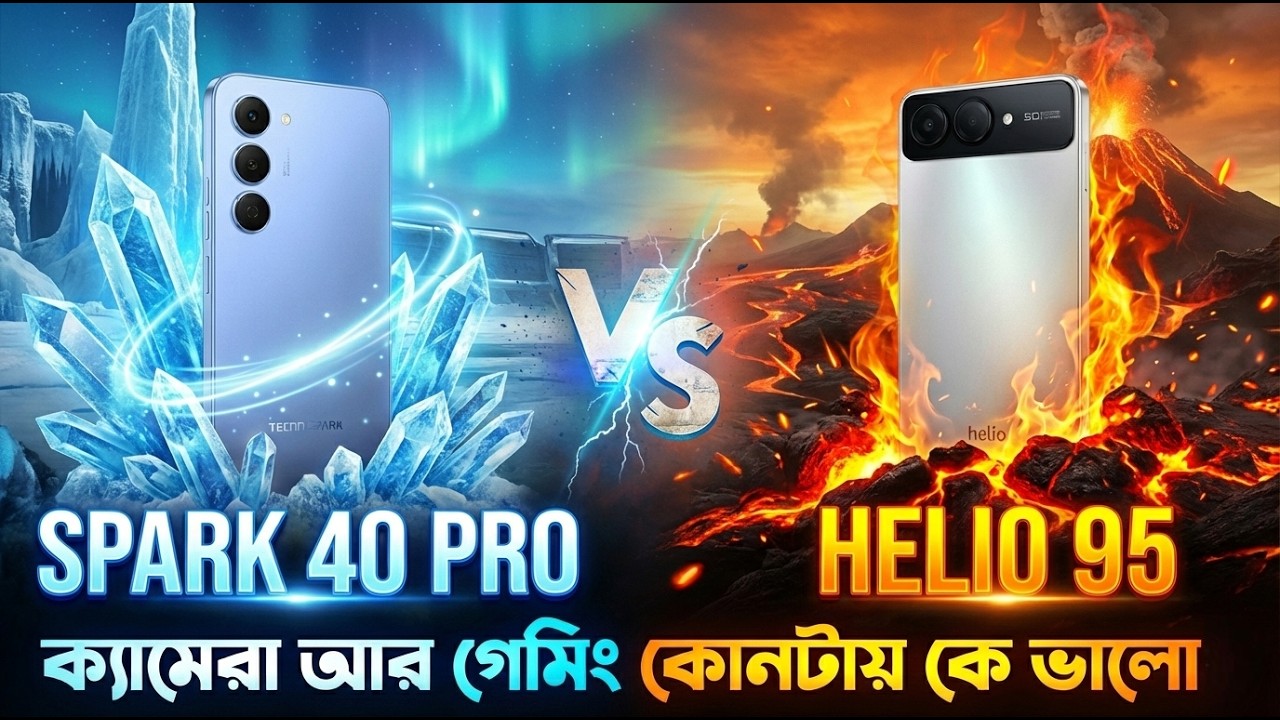 HELIO 95 vs SPARK 40 PRO Review (Bangla) — কোনটা সেরা?