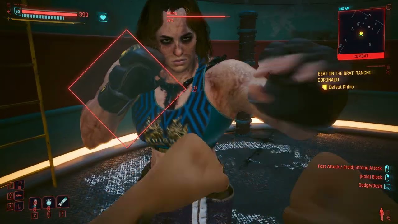 Cyberpunk Stories: Beat on the Brat Rhino Fight Lvl 60 Very Hard