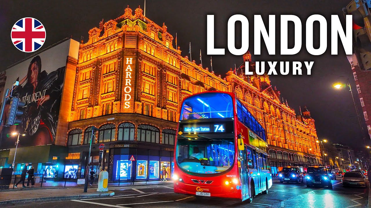 Luxury London Walking Tour 4K 🇬🇧 Harrods & Knightsbrigde