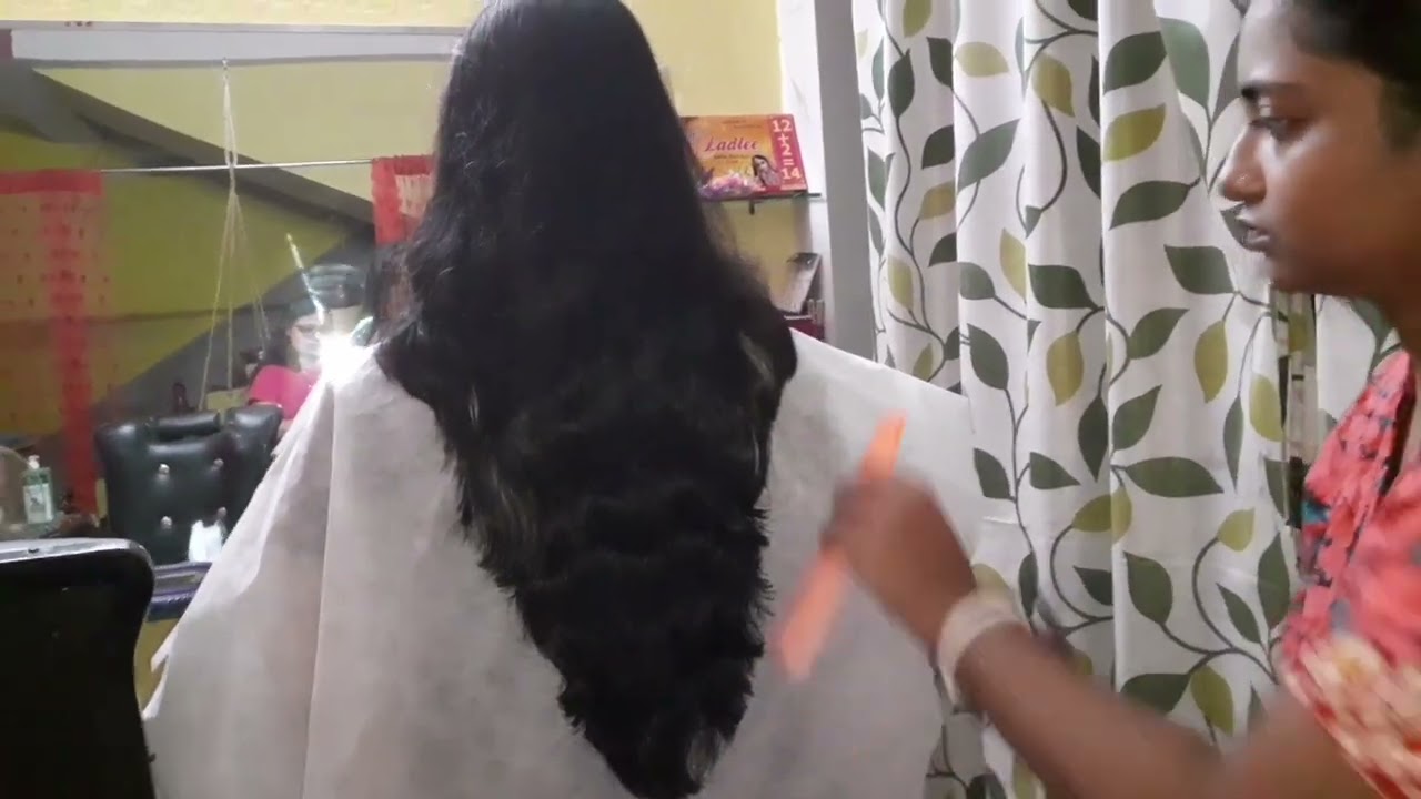 আমি আর দিদি চুল কাটতে গেলাম।