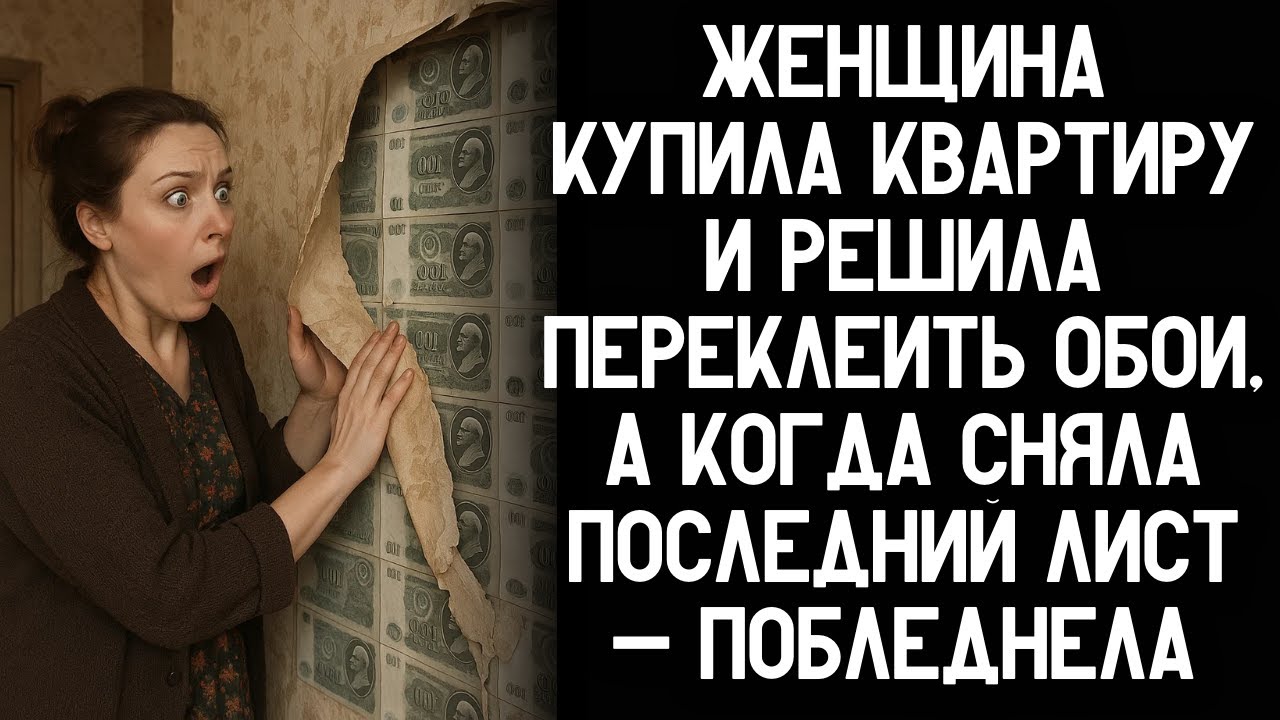 Женщина купила квартиру и решила переклеить обои, а когда сняла последний лист — побледнела!