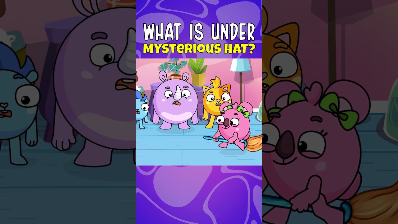 What is under the mysterious hat?🎩 #tinytracks #trackforkids #babyzoo