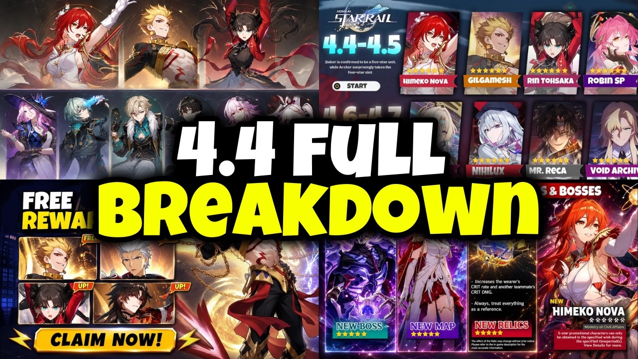 4.4 FULL Beta Breakdown: Himeko Nova, Fate Collab Part 2 + LEAKED Rerun Lineup | Everything We Know
