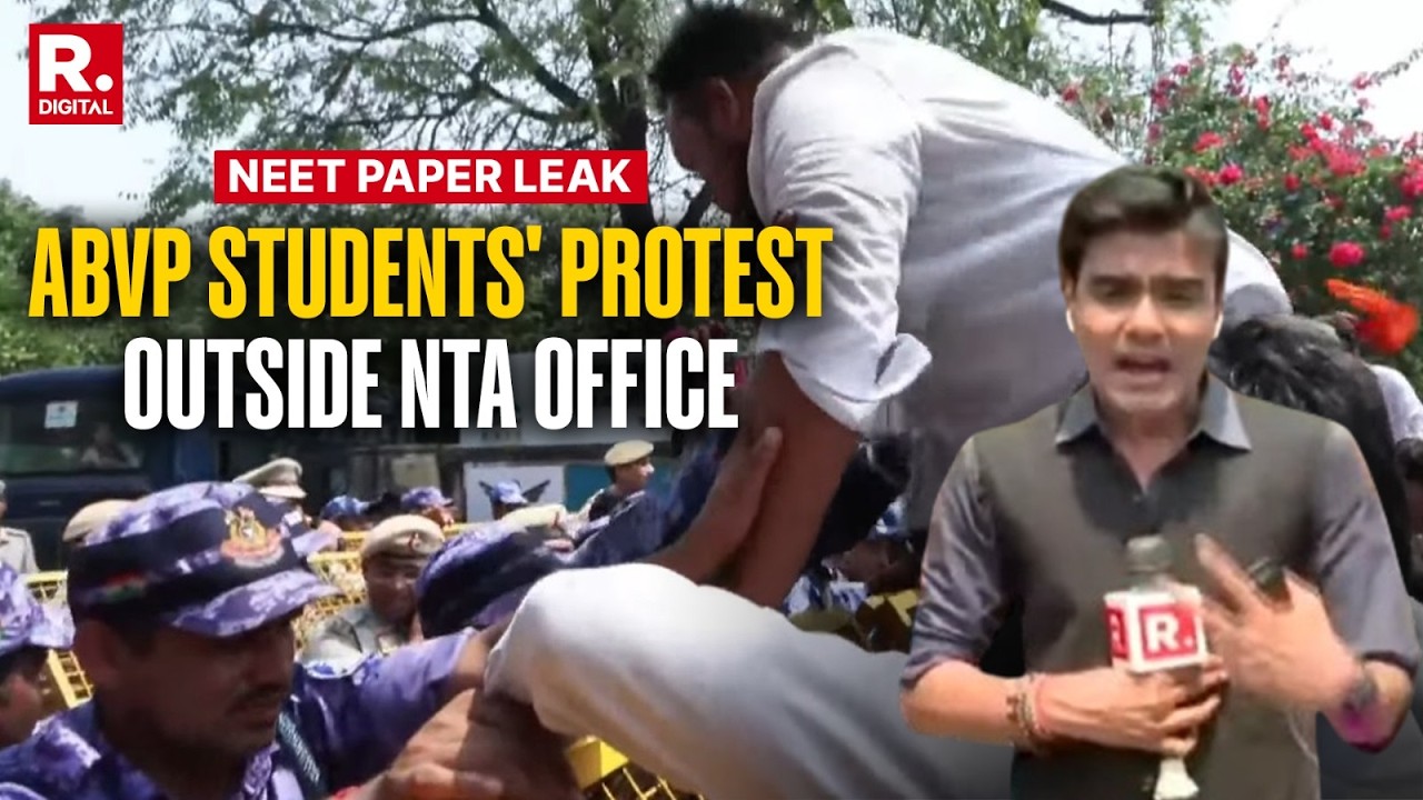 NEET Paper Leak: ABVP Students' Protest Outside NTA Office Amid Controversy | New Delhi