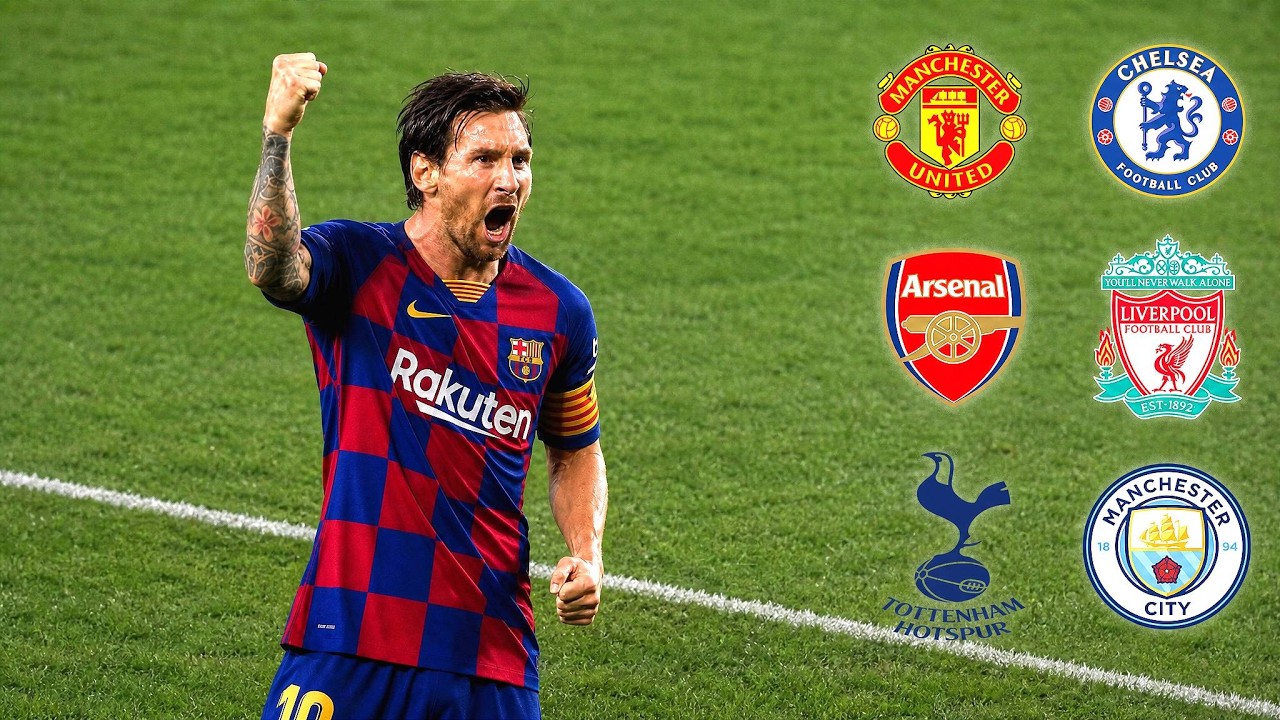 Lionel Messi ● All Goals vs Destroying Premier League Giants