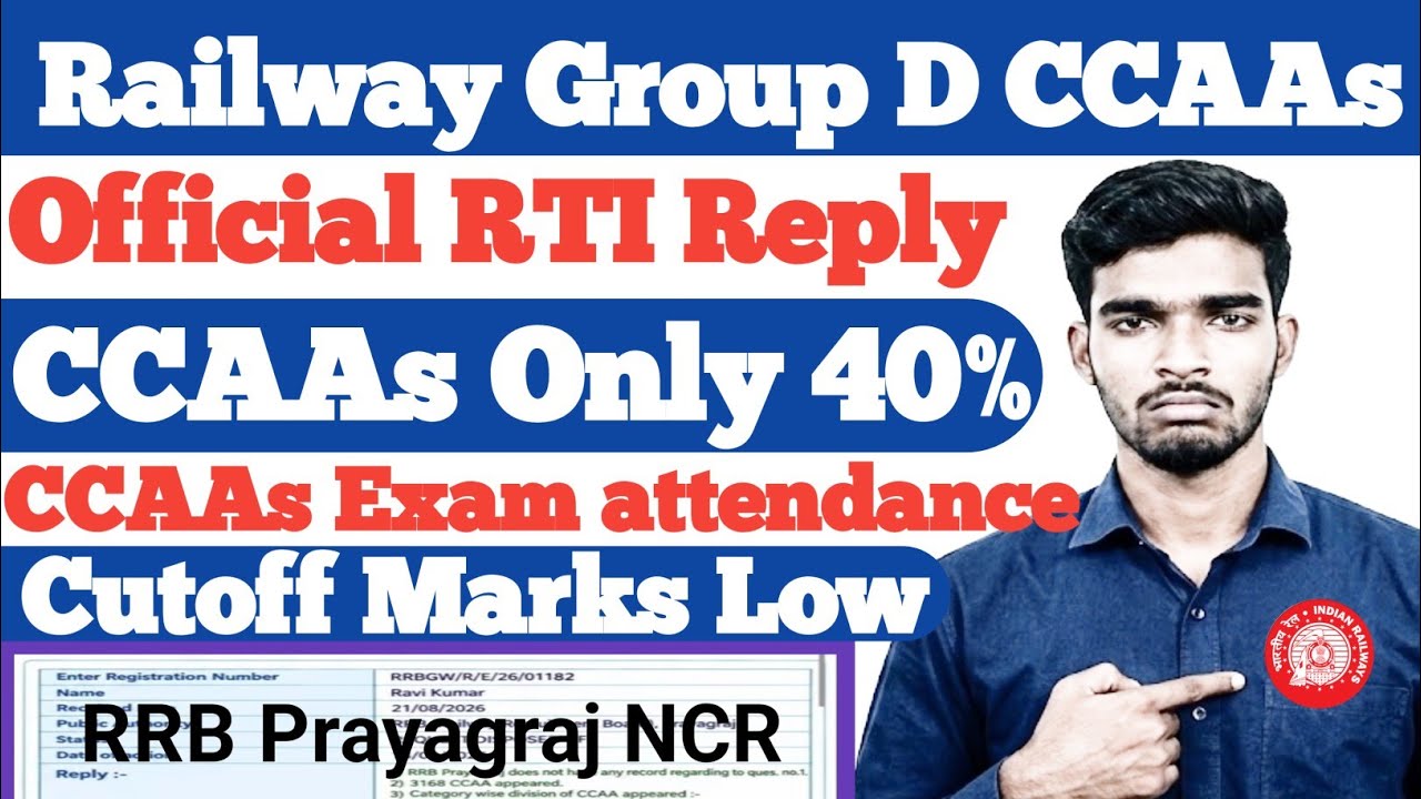 Railway Group D Results CCAAs Official RTI Reply🧐 attendance Group D Results Cutoff Marks #groupd 