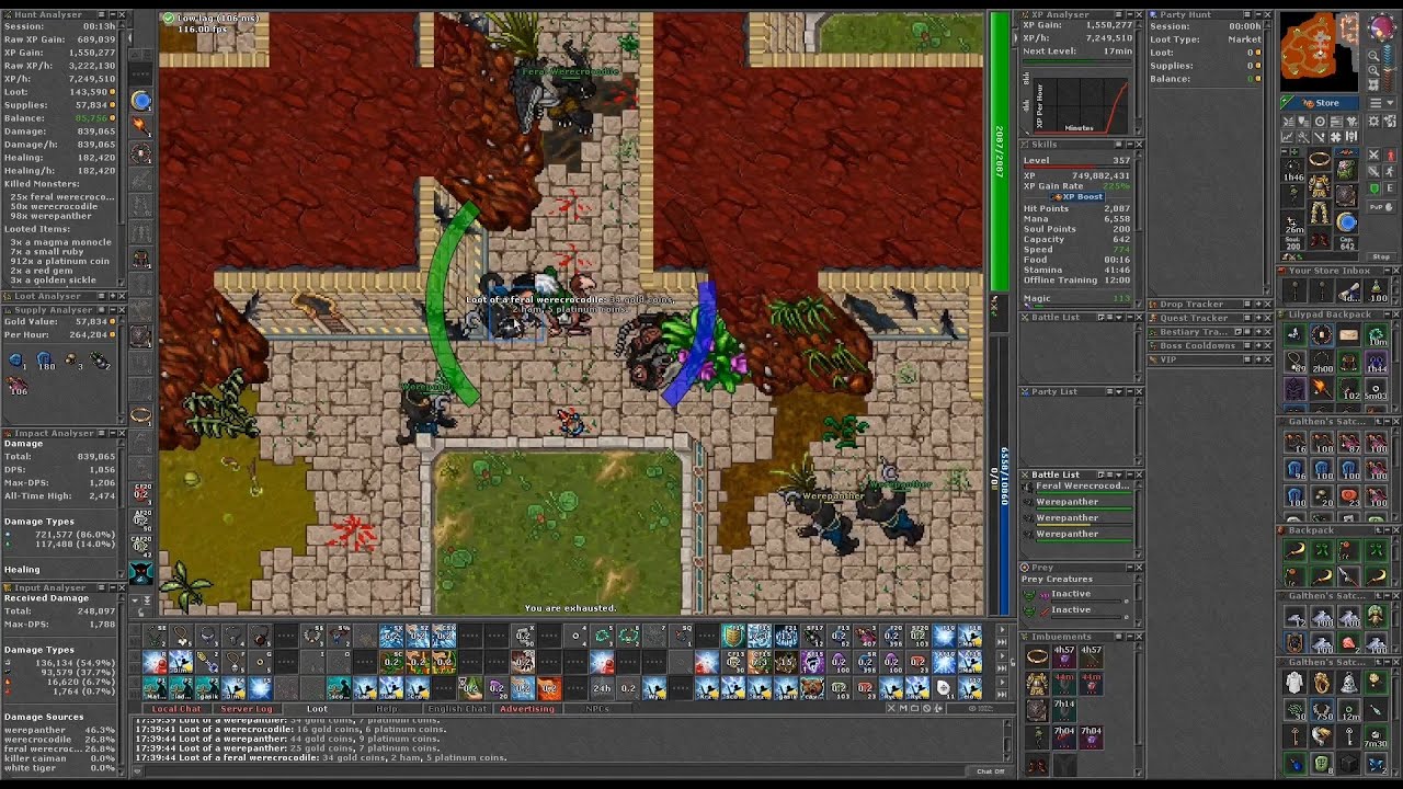 Werecrocodiles -1 ~ SOLO ED 357 ~ 3.1kk raw xp/h