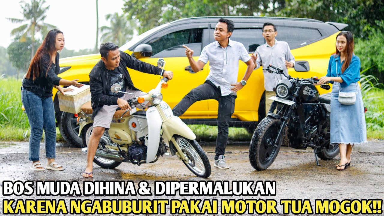 BOS MUDA DITERTAWAKAN & DIPERMALUKAN SAAT NGABUBURIT KARNA NAIK MOTOR TUA MOGOK! TAK LAMA SEMUA SYOK