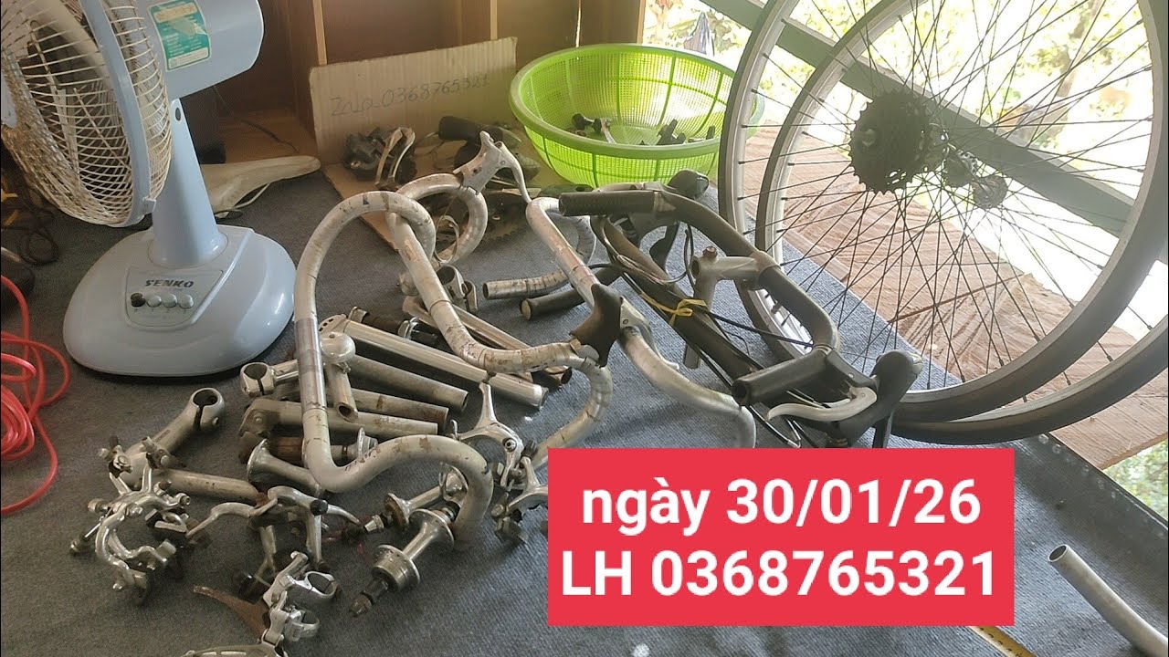 Phụ tùng xe đạp bãi. Phú Tân AG. 30.1.26. 