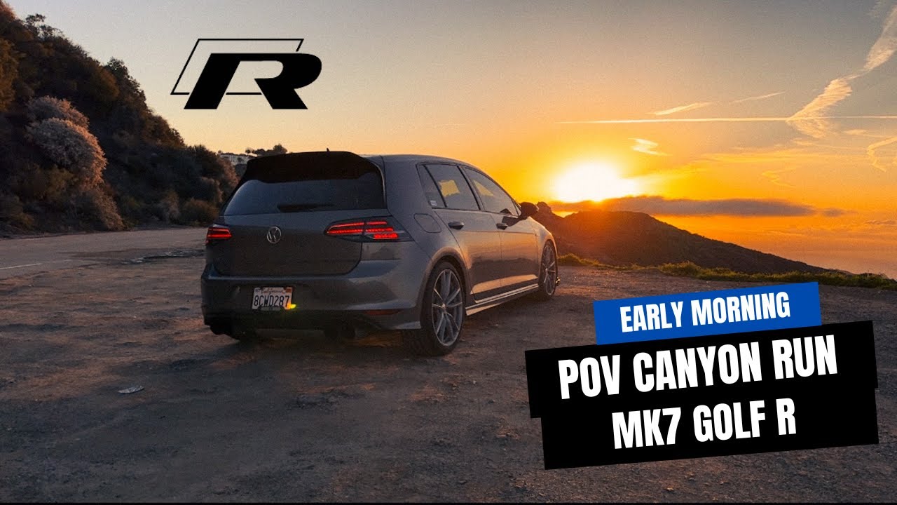 *POV* Sunrise Canyon Run in Volkswagen Golf R Mk7 | Beautiful View