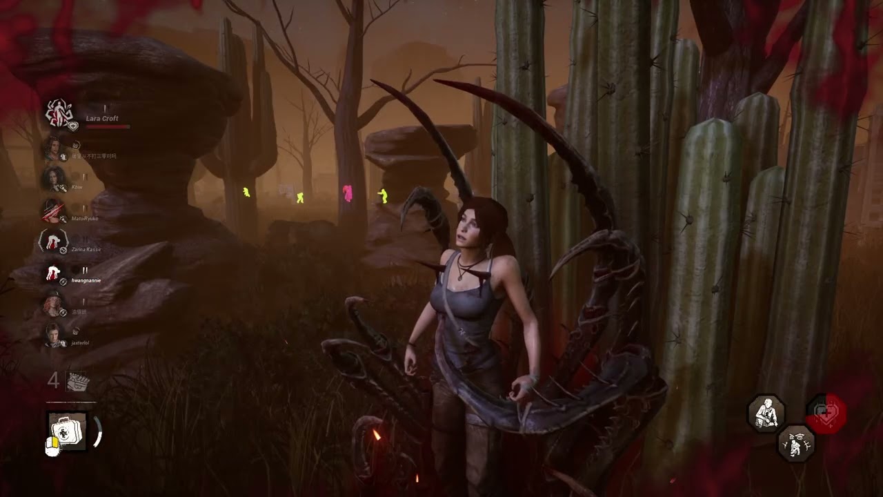 Dead by Daylight 2v8 Event   Lara Croft vs The Nurse & Dark Lord