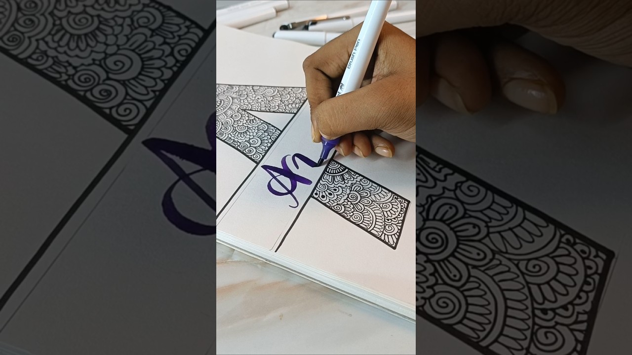 Mandala Art Name Calligraphy 💕 || Mandala Art Calligraphy ❤️ #shorts #youtubeshorts #viralvideo