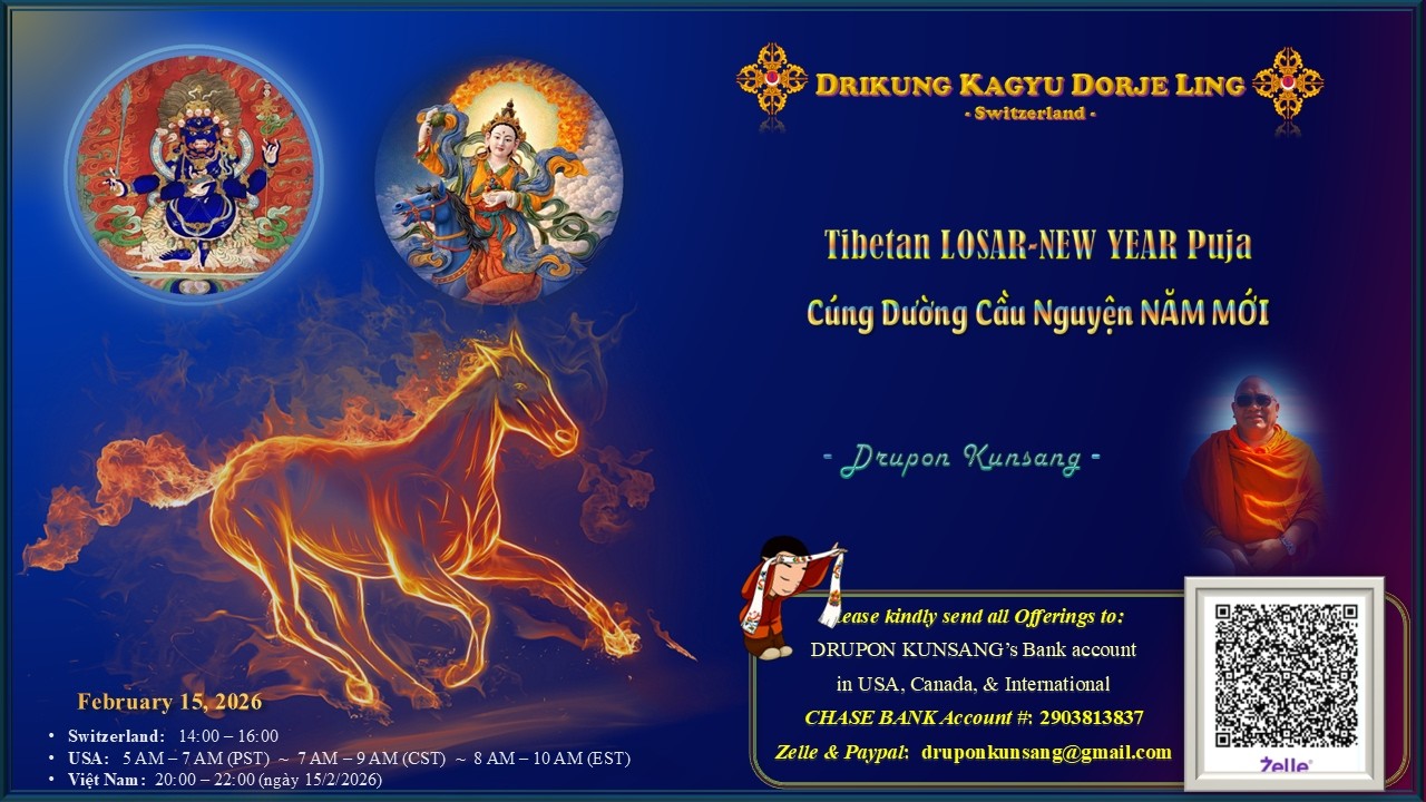 Tibetan LOSAR - NEW YEAR Puja - Cúng Dường Cầu Nguyện NĂM MỚI  - by Drupon Kunsang (15_Feb_2026)