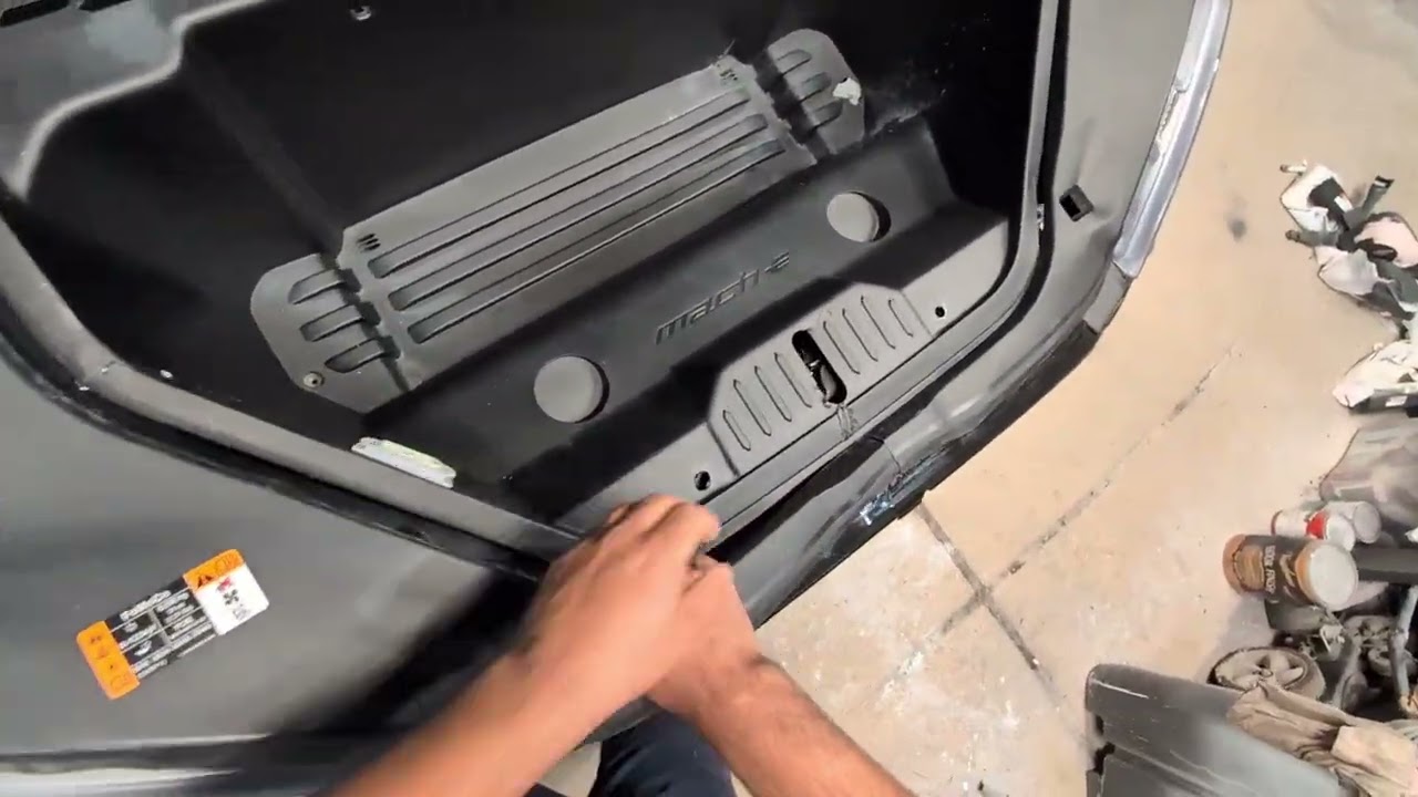 How to Remove Plastic Covers to Access the 12v Battery | 2023 Ford Mach-E
