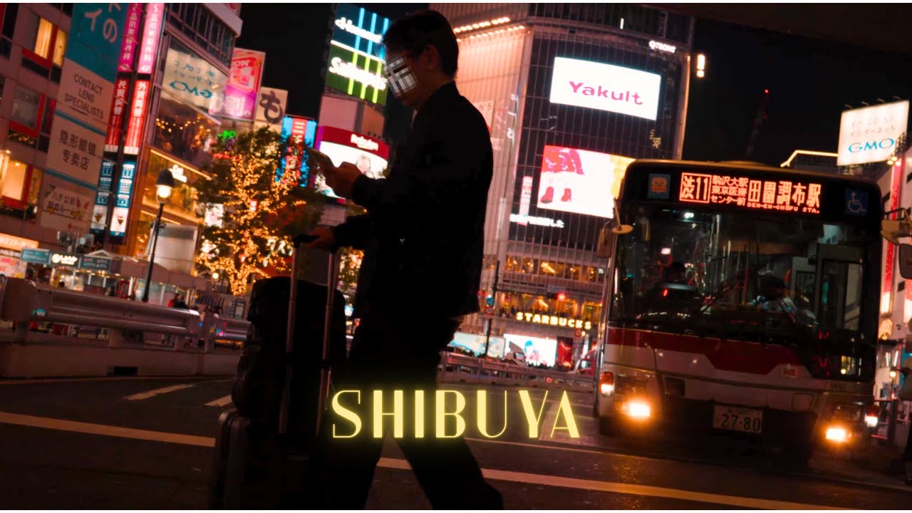 Night Walk in Shibuya Tokyo | Japan Cinematic | Sony A6700 S-Log3