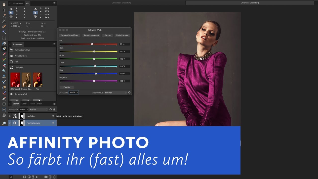 Affinity Photo: So färbt ihr (fast) alles um!