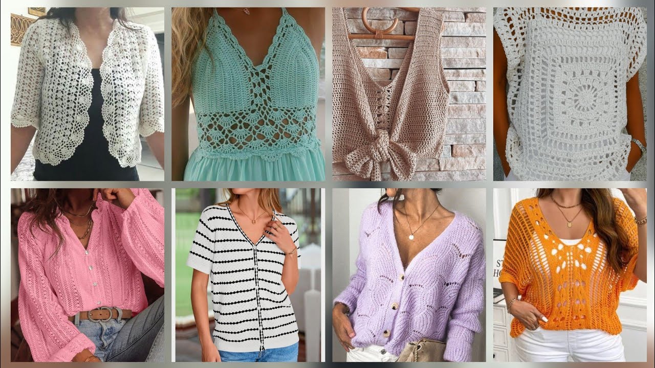Most beautiful stylish crochet tops blouse design #2025