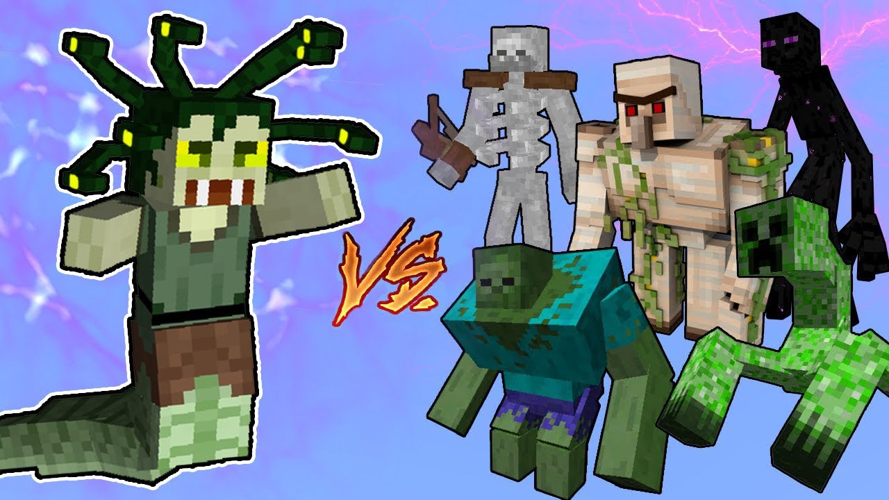 Gorgon Vs. Mutant Monsters in Minecraft