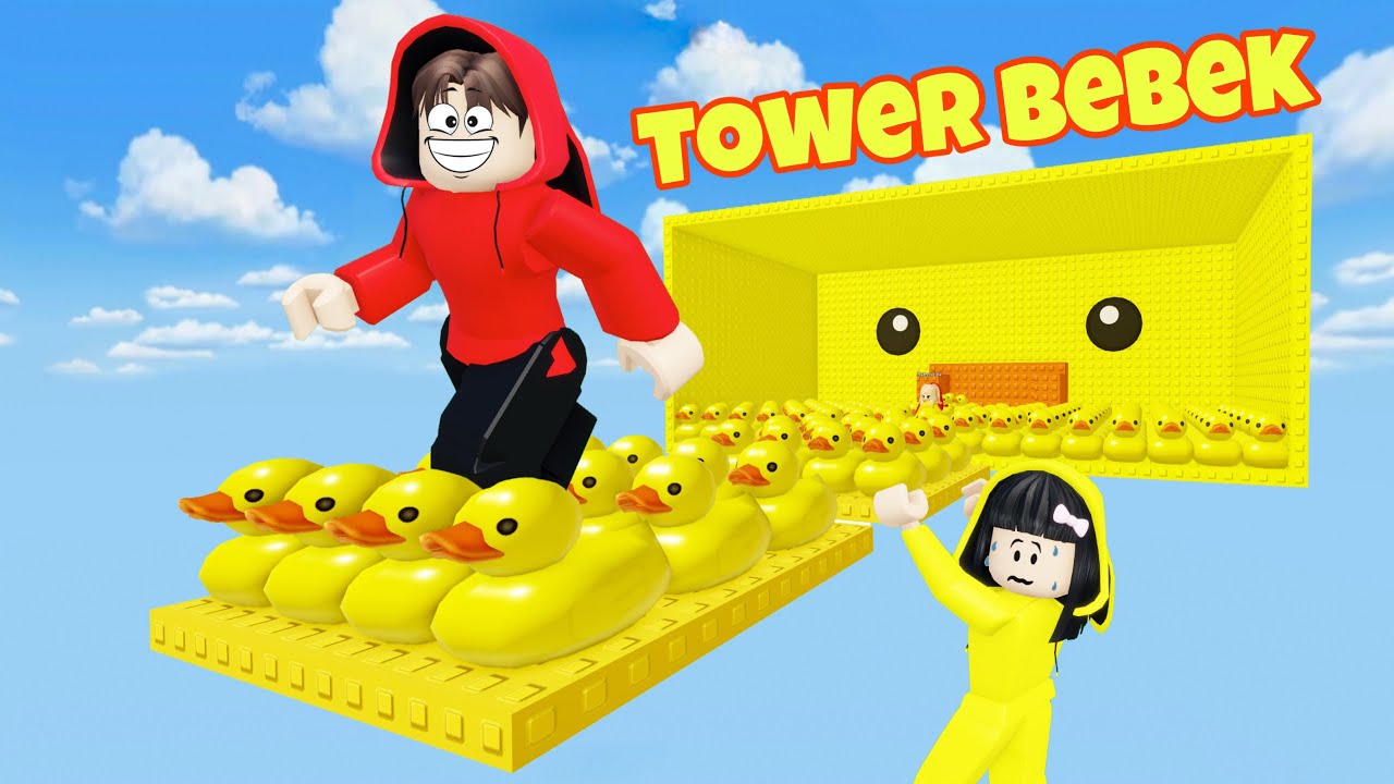 Yuta, Mio Dan Baby Celine BErhasil Menamatkan Tower Penuh Bebek || ROBLOX