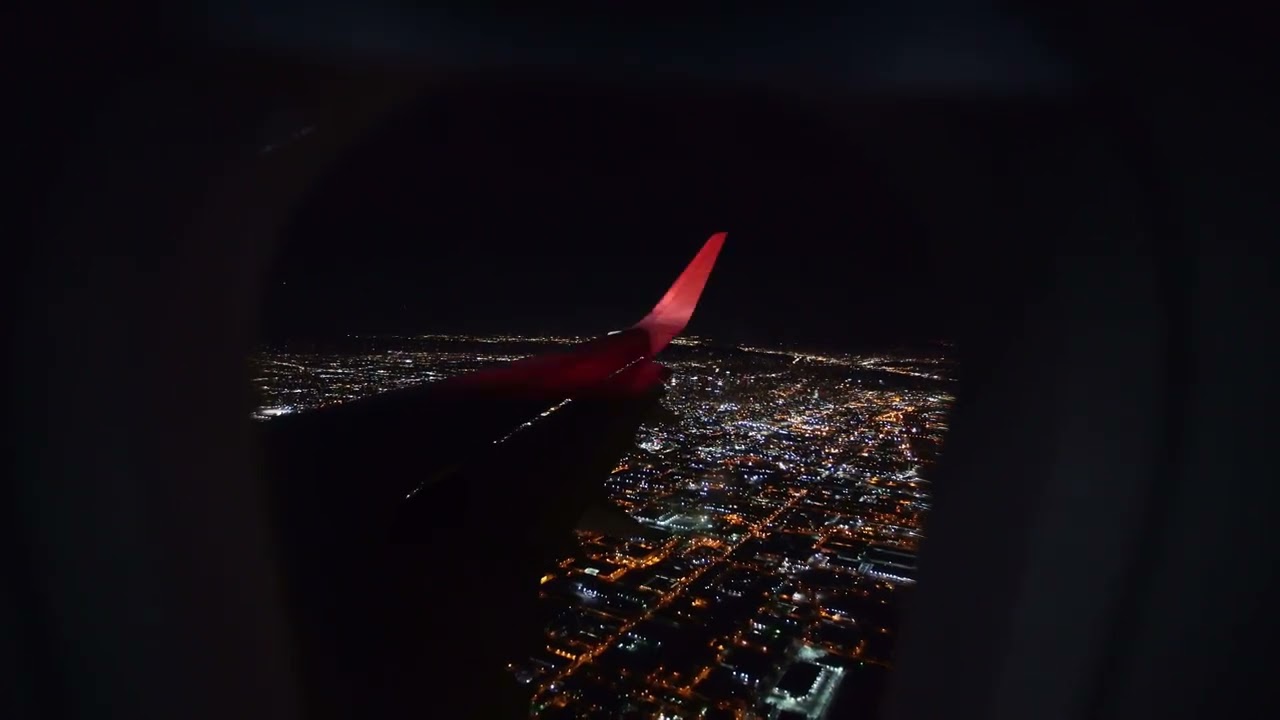 Night Flight White Noise | 9 Hours Airplane Window View