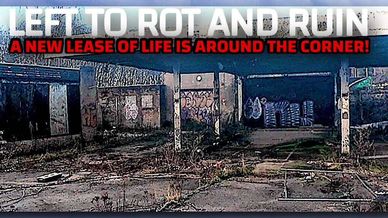 This is all that’s left of the petrol station 