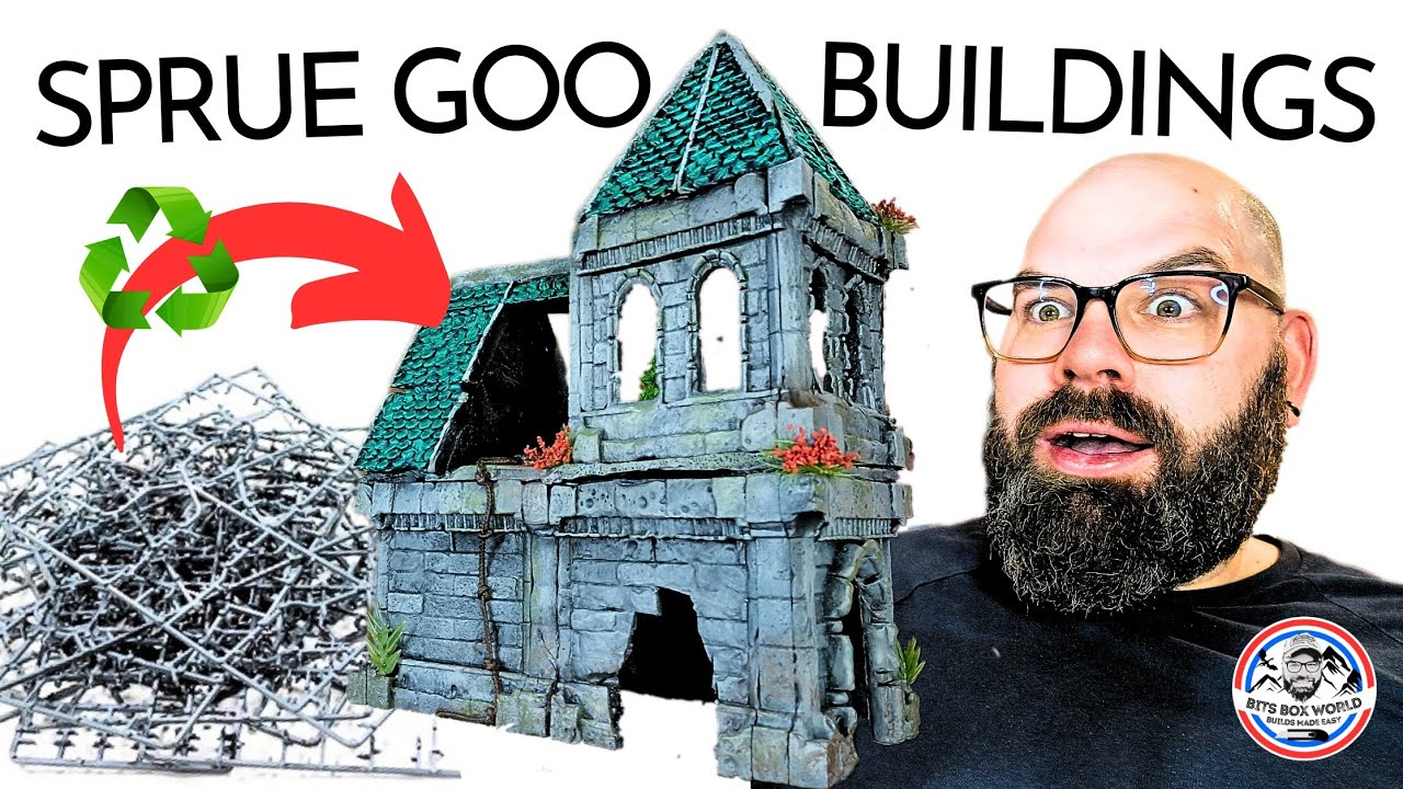 Using Sprue Goo to Make Warhammer Buildings #warhammer #spruegoo #greenstuff #tabletopgame