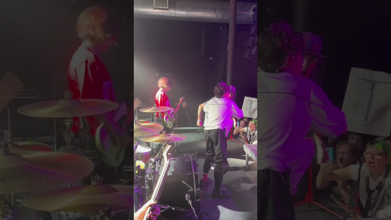 Fan RUSHES singer on stage and security almost takes them out 😭 #livemusic #concert #emo #rockmusic