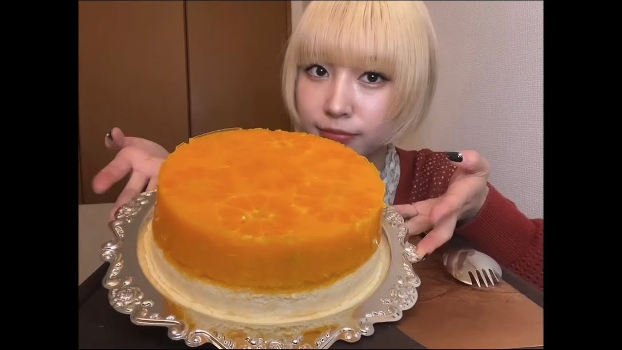 【ポンカンムースケーキ】ASMR I Mukbang 🍊