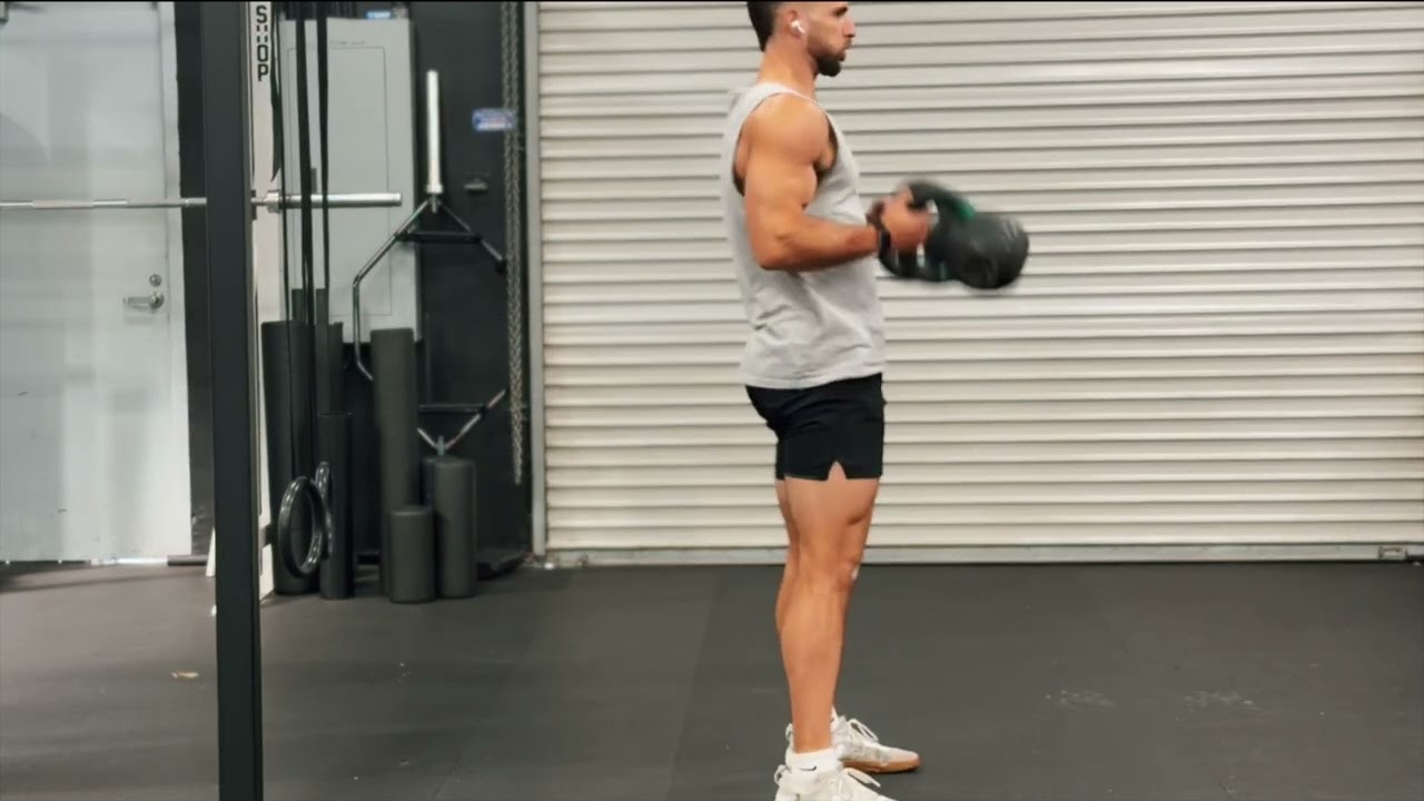 DOUBLE KETTLEBELL HIKE PASS CLEAN + SQUAT